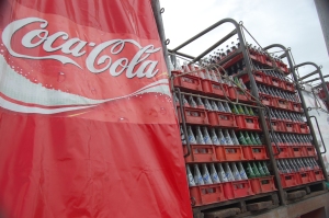 Coca Cola delivery lorries are a common sight in Central America